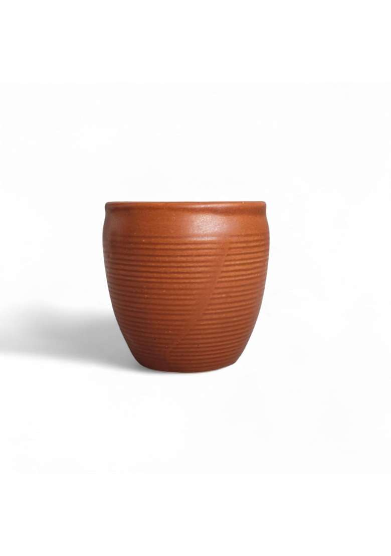 KALAKRITI Terracotta Kullad Tea Cups Ceramic for Serving Cutting Shape Glass for Hot - Indya