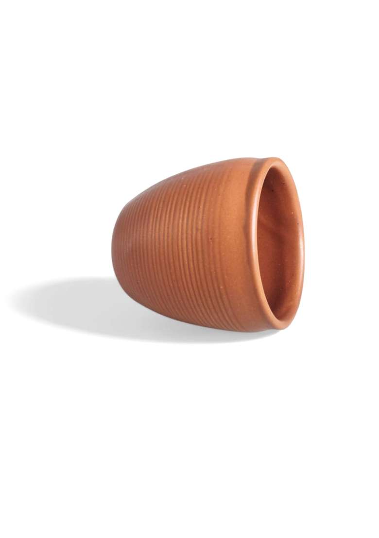 KALAKRITI Terracotta Kullad Tea Cups Ceramic for Serving Cutting Shape Glass for Hot - Indya