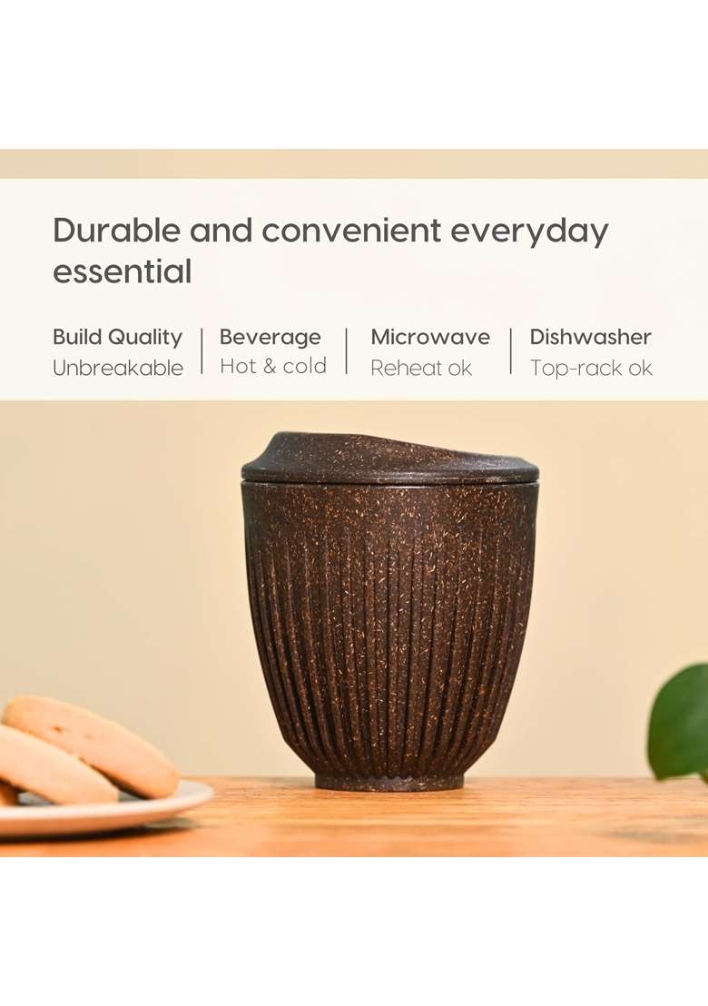 Eha Earth-Friendly Retro Coffee Mug Made with Rice Husk | 250 ml | 8.5 fl oz - Indya