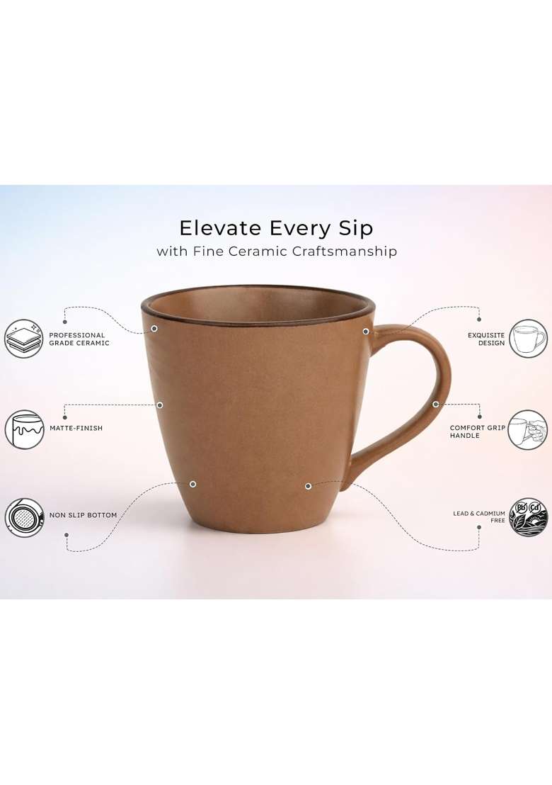 Bodhi House Handmade Ceramic Coffee Mug | 350 ml | 11.8 fl oz - Indya