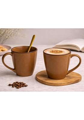 Bodhi House Handmade Ceramic Coffee Mug | 350 ml | 11.8 fl oz | Pack of 2