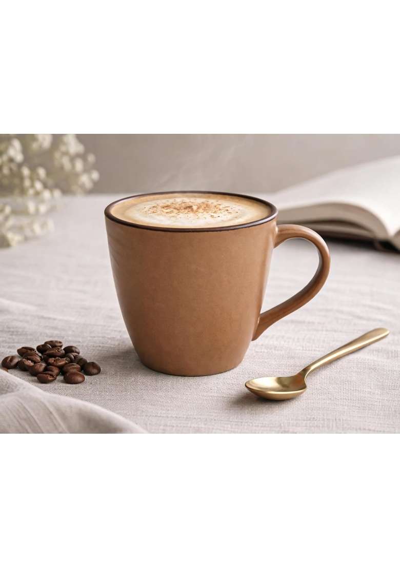 Bodhi House Handmade Ceramic Coffee Mug | 350 ml | 11.8 fl oz | Pack of 6 - Indya