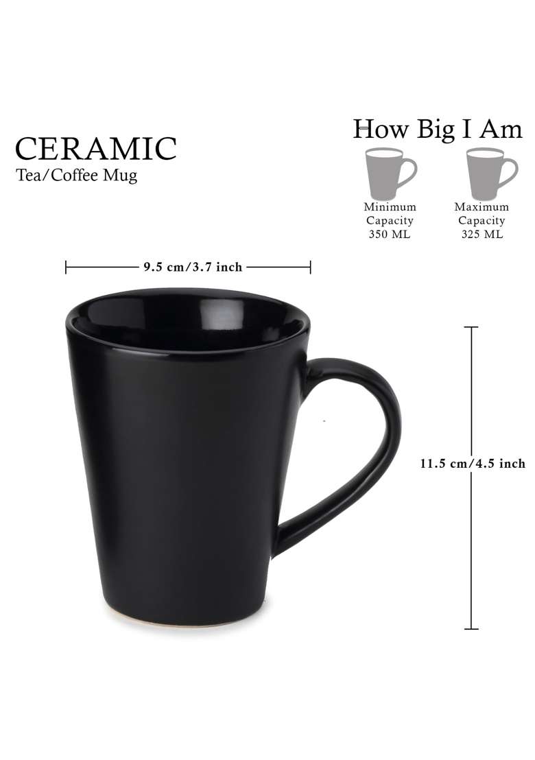 Bodhi House Ceramic Serving Tea Coffee Mug | 350 ml | 11.8 fl oz | Dishwasher Safe | Microwave Safe - Indya