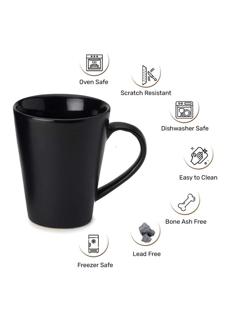 Bodhi House Ceramic Serving Tea Coffee Mug | 350 ml | 11.8 fl oz | Dishwasher Safe | Microwave Safe - Indya