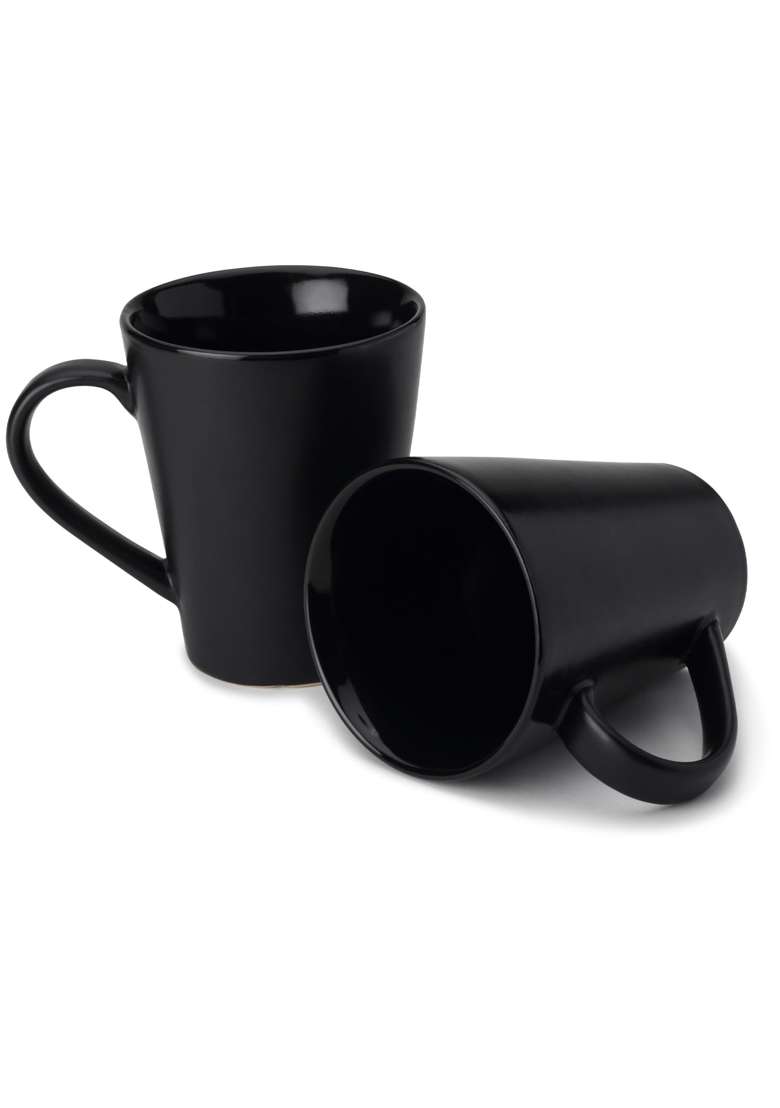 Bodhi House Ceramic Serving Tea Coffee Mug | 350 ml | 11.8 fl oz | 2-Piece Set | Dishwasher Safe | Microwave Safe - Indya