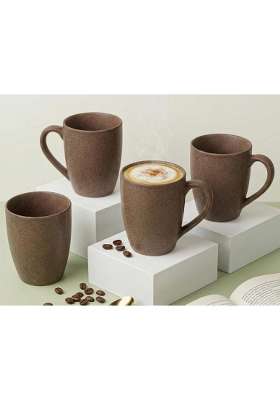 Bodhi House Handcrafted Ceramic Coffee Mugs | 300 ml | 10.1 fl oz | Pack of 4