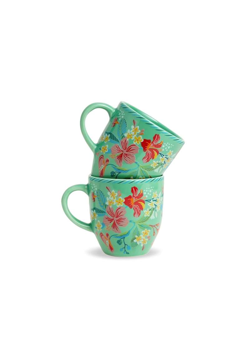 Shay Ceramic Coffee Mug Set | 300 ml | 10.1 fl oz | 2-Piece Set | Microwave Safe - Indya
