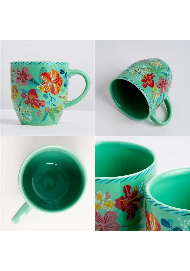 Shay Ceramic Coffee Mug Set | 300 ml | 10.1 fl oz | 2-Piece Set | Microwave Safe - Indya
