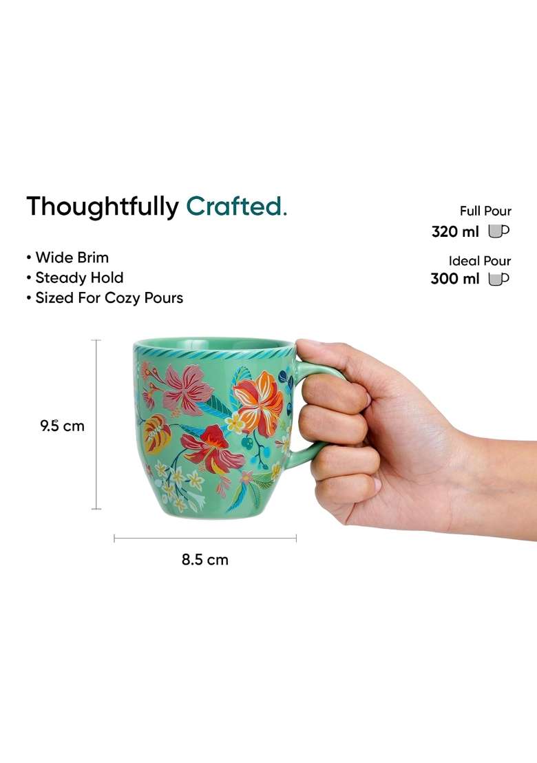 Shay Ceramic Coffee Mug | 300 ml | 10.1 fl oz | Microwave Safe - Indya