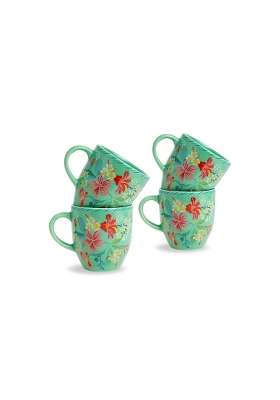 Shay Ceramic Coffee Mug Set | 300 ml | 10.1 fl oz | 4-Piece Set | Microwave Safe