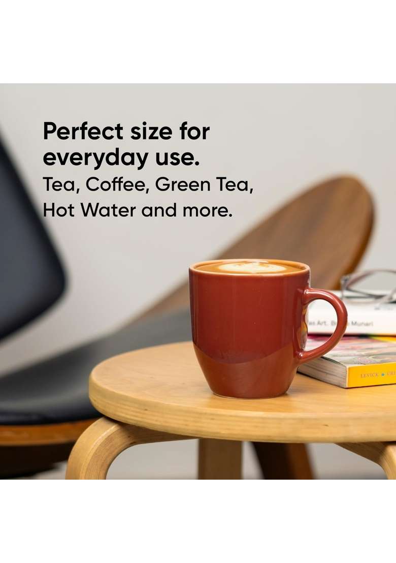 Shay Ceramic Coffee Mug | 300 ml | 10.1 fl oz | Microwave Safe - Indya