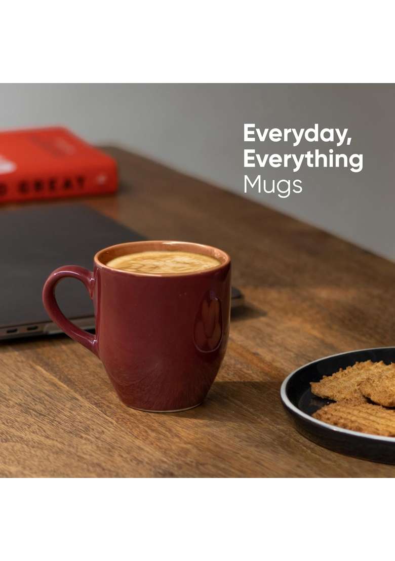 Shay Ceramic Coffee Mug Set | 300 ml | 10.1 fl oz | 2-Piece Set | Microwave Safe - Indya
