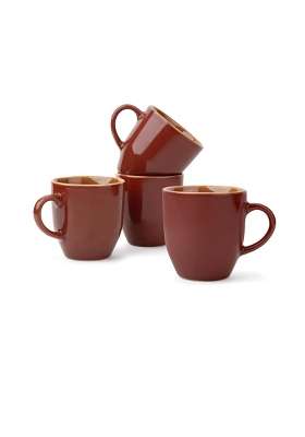 Shay Ceramic Coffee Mug Set | 300 ml | 10.1 fl oz | 4-Piece Set | Microwave Safe