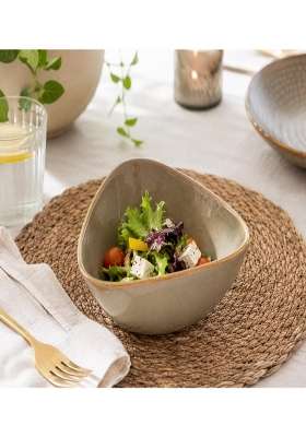 VOIDROP Rustic Brown Each Ceramic Bowls for Kitchen Dining Table Decor | 500 ml | 16.9 fl oz | Dishwasher Safe | Microwave Safe