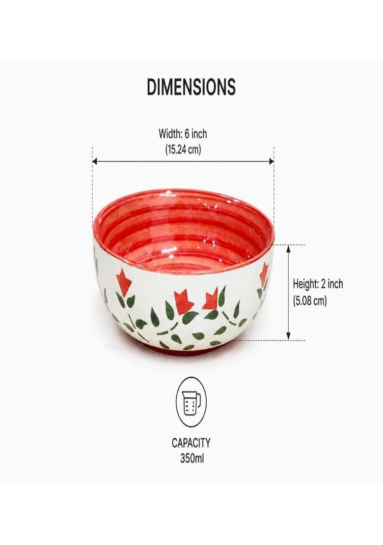 VOIDROP Ceramic Bowls | 300 ml | 10.1 fl oz | 2-Piece Set | Microwave Safe - Indya