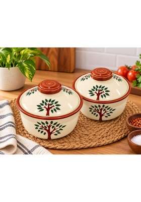VOIDROP Ceramic Bowl with Lid | 500 ml | 16.9 fl oz | 2-Piece Set