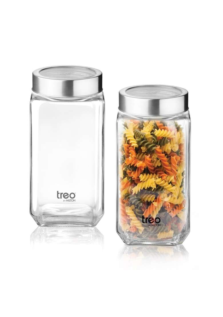 Treo By Milton Cube Storage Containers | 1000 ml | 33.8 fl oz | Pack of 2 - Indya