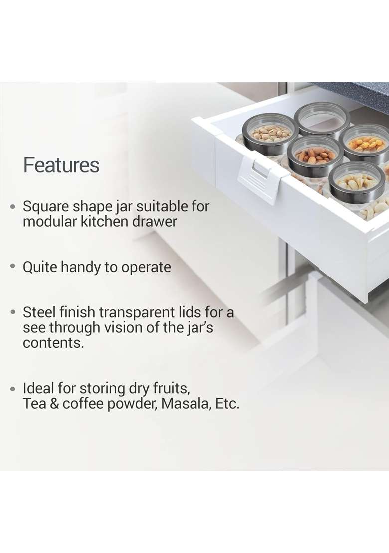 Treo By Milton Cube Storage Containers | 1000 ml | 33.8 fl oz | Pack of 2 - Indya