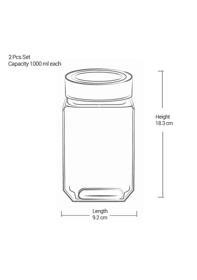Treo By Milton Cube Storage Containers | 1000 ml | 33.8 fl oz | Pack of 2 - Indya