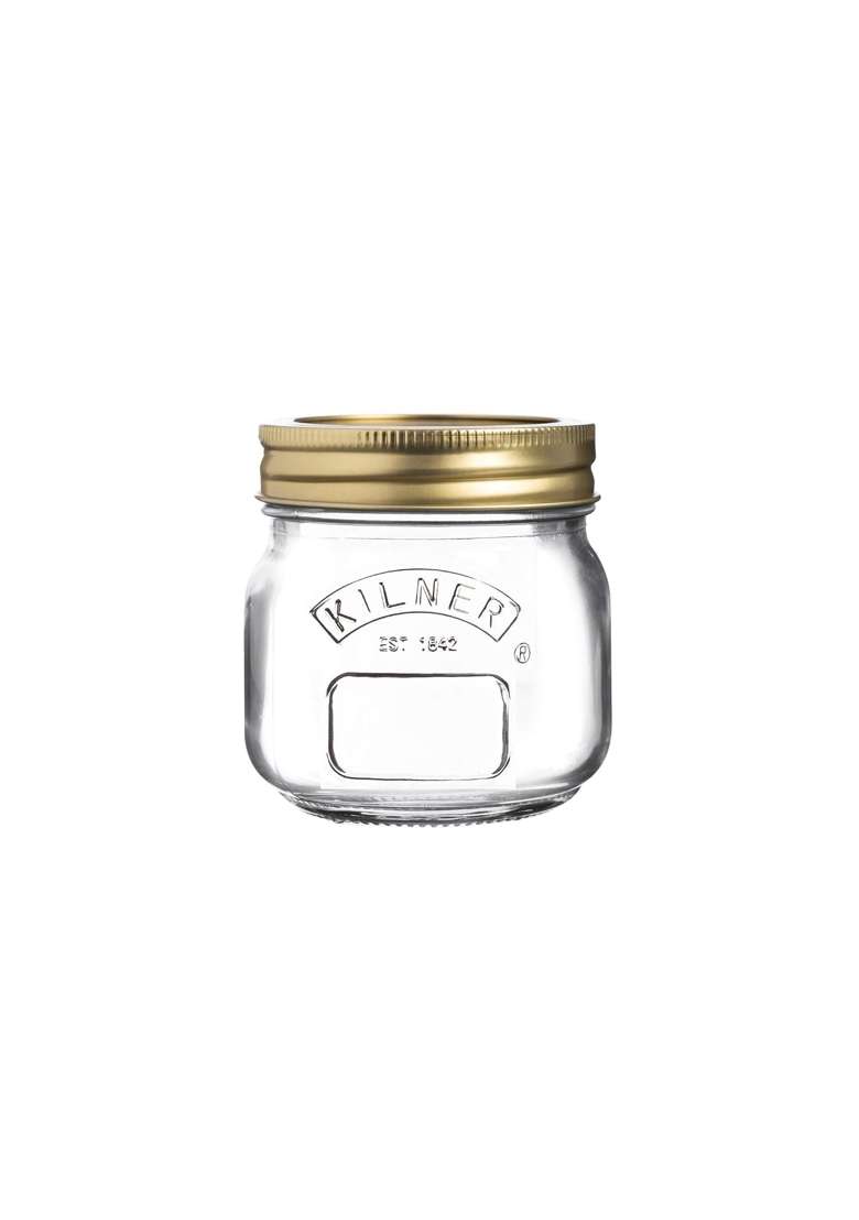 Kilner Premium 4 X Airtight Glass Preserving Jar with Screw Lids | 250 ml | 8.5 fl oz | Dishwasher Safe | Leak Proof - Indya