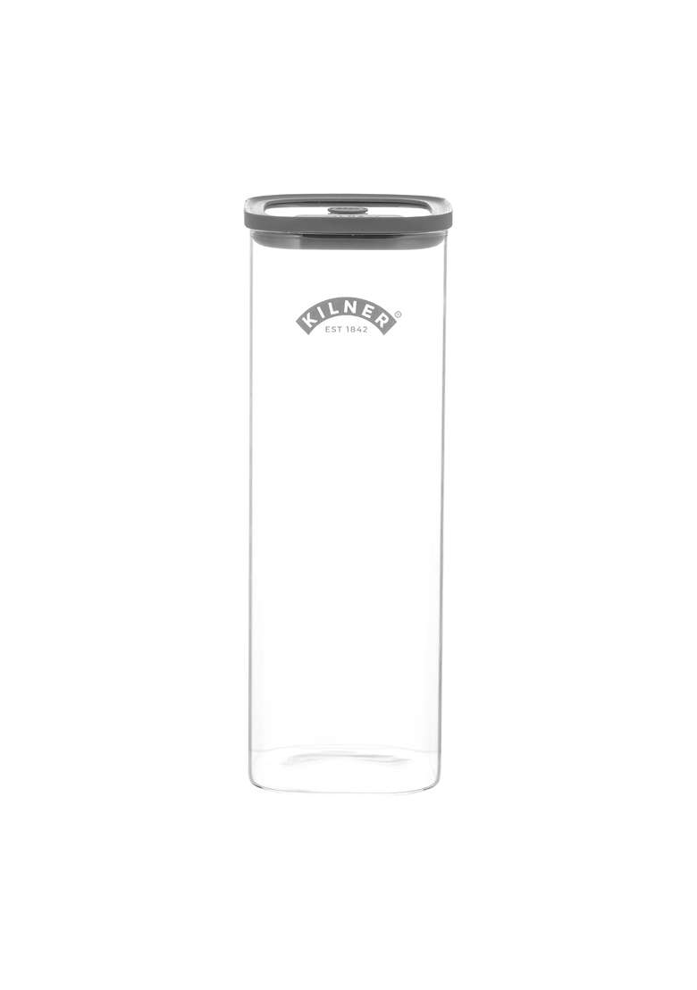 Kilner Premium Fresh Storage Airtight Glass Jar with Vacuum Seal for Cereals | 2 L | 2.1 Qt | BPA Free - Indya