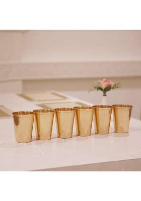 Brass Globe Copper Water Glass Serveware | 6-Piece Set