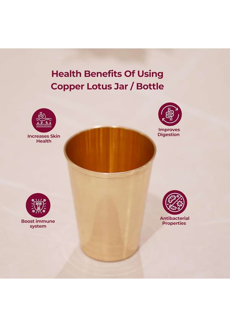 Brass Globe Copper Water Glass Serveware | 4-Piece Set - Indya