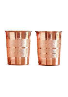 Adoko 100 Pure Copper Tumbler | 300 ml | 10.1 fl oz | 2-Piece Set | Handcrafted
