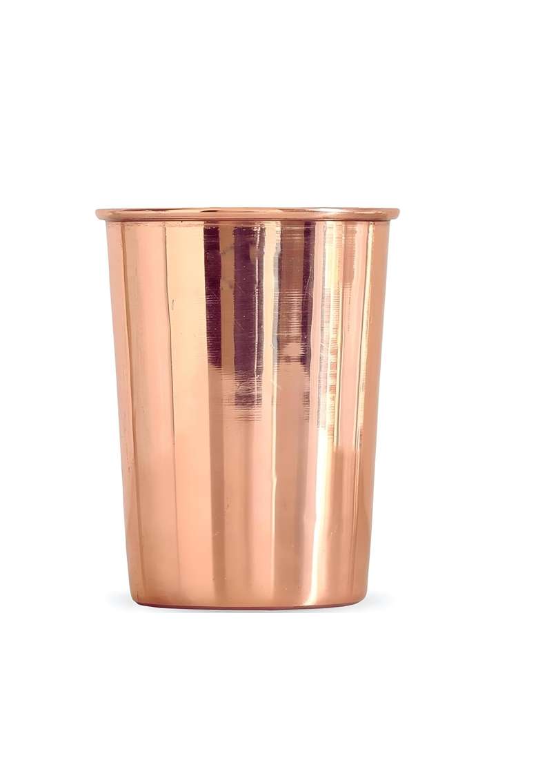 Adoko Pure Copper Tumbler | 300 ml | 10.1 fl oz | Handcrafted - Indya