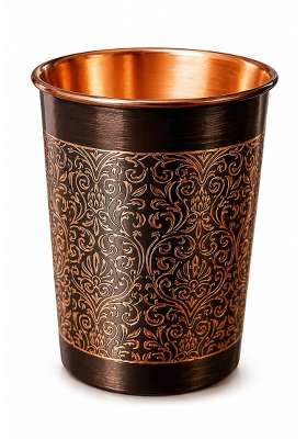i2collections Pure Copper Water Glass | 300 ml | 10.1 fl oz | Handcrafted