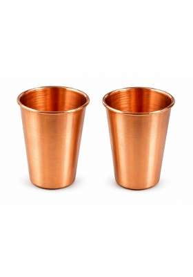 i2collections Pure Copper Water Glass | 300 ml | 10.1 fl oz | 2-Piece Set