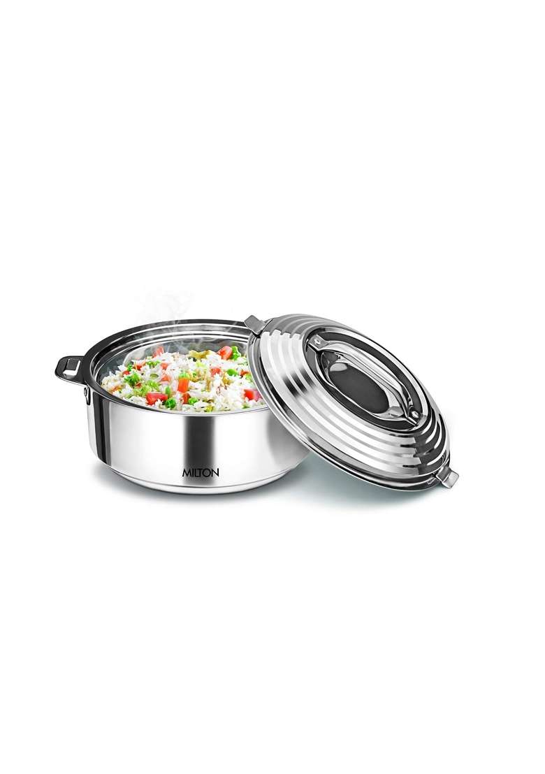 MILTON Galaxia Insulated SS Casserole | 1.2 L | 1.3 Qt | 3-Piece Set | Food Safe - Indya