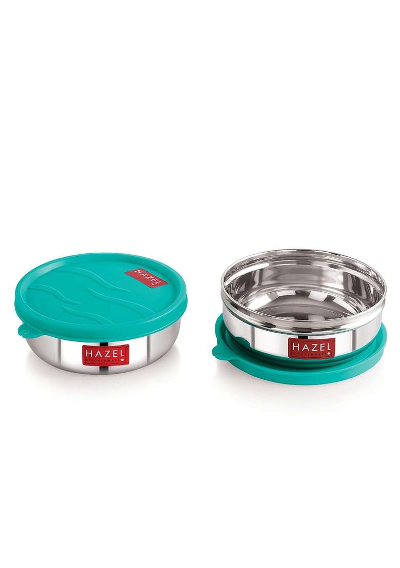 HAZEL Leak Proof and Airtight Containers | 300 ml | 10.1 fl oz | 2-Piece Set | With Lid - Indya