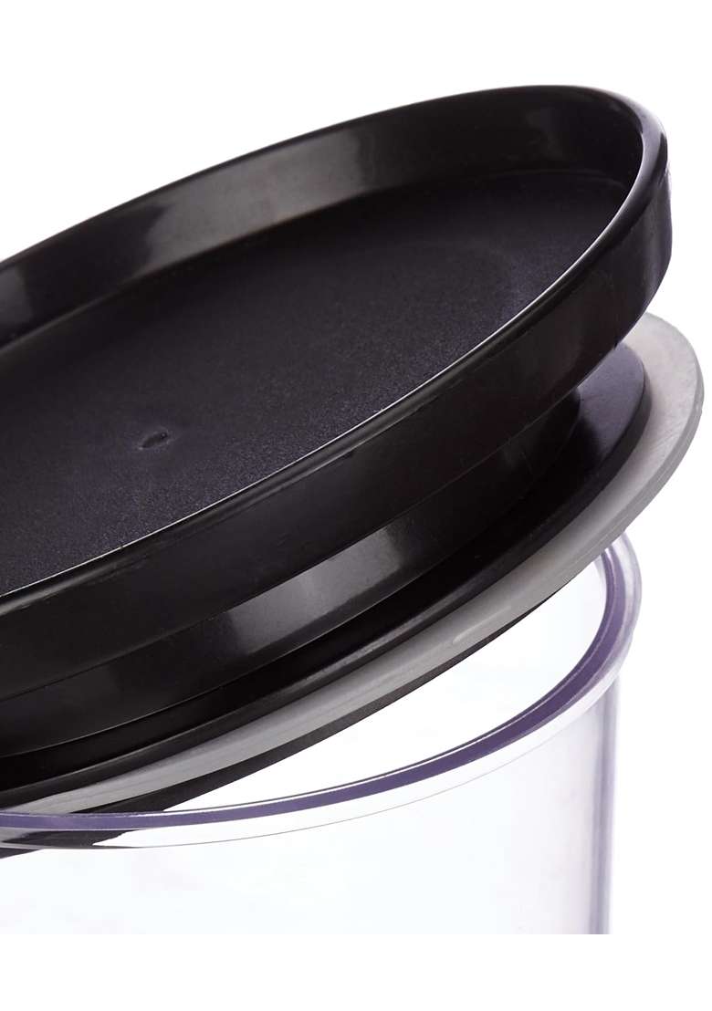 Solimo Amazon Brand Solimo Plastic Storage Jar and Container Set I Air Tight and BPA | 500 ml | 16.9 fl oz - Indya