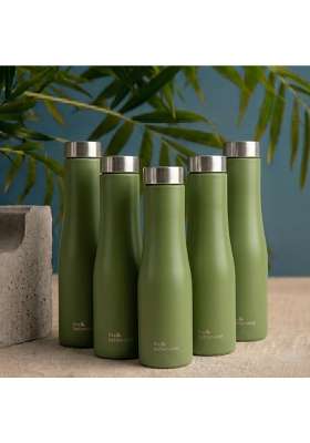 The Better Home Splash Stainless Steel Water Bottle | 1 L | 1.1 Qt | Pack of 5 | Leak Proof | Rust Resistant