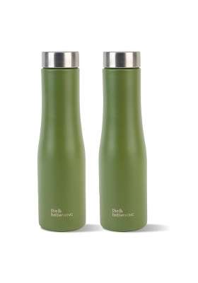 The Better Home Splash Stainless Steel Water Bottle | 1 L | 1.1 Qt | Pack of 2 | Leak Proof | Rust Resistant
