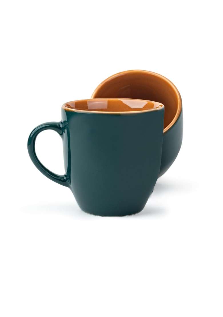 Shay Ceramic Coffee Mug Set | 300 ml | 10.1 fl oz | 2-Piece Set | Microwave Safe - Indya
