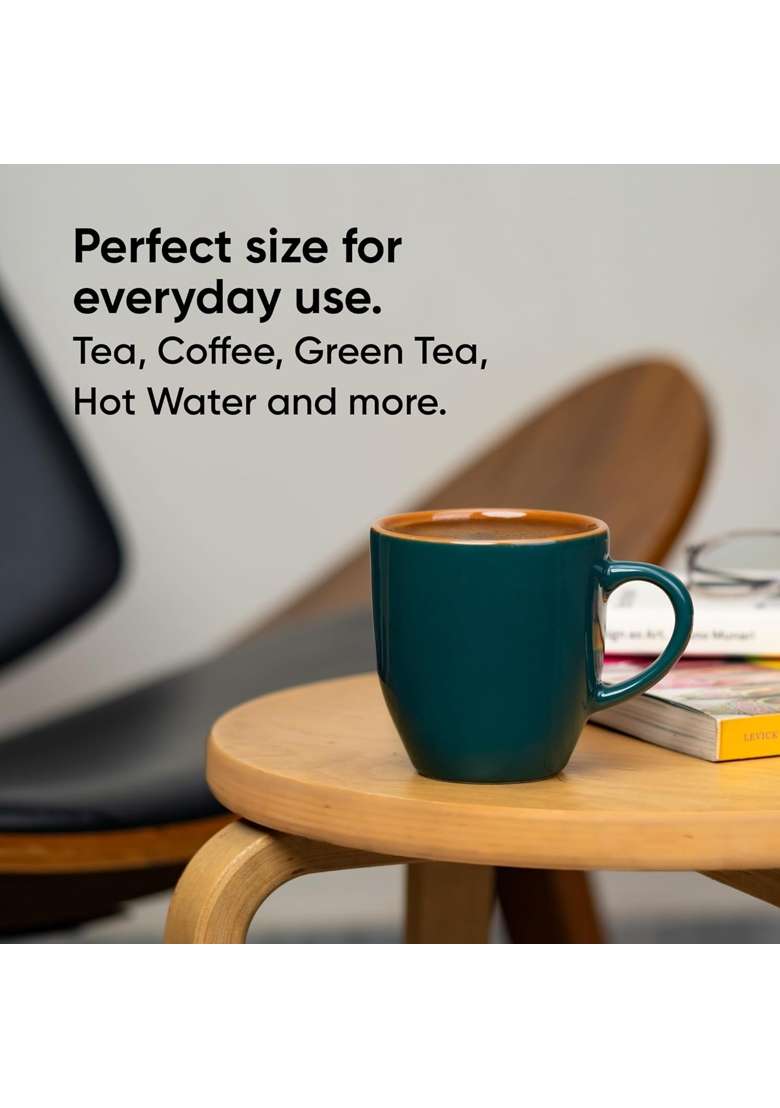 Shay Ceramic Coffee Mug | 300 ml | 10.1 fl oz | Microwave Safe - Indya