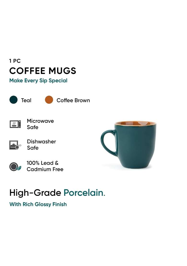 Shay Ceramic Coffee Mug | 300 ml | 10.1 fl oz | Microwave Safe - Indya