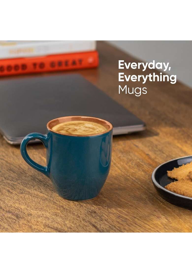 Shay Ceramic Coffee Mug Set | 300 ml | 10.1 fl oz | 4-Piece Set | Microwave Safe - Indya