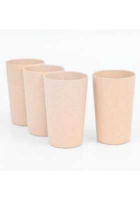 Eha Earth-Friendly Unbreakable Drinking Glass for Water and Juice | 250 ml | 8.5 fl oz | 4-Piece Set | Microwave Safe