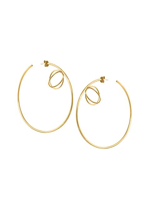 Gold Dual Hoop Earrings  