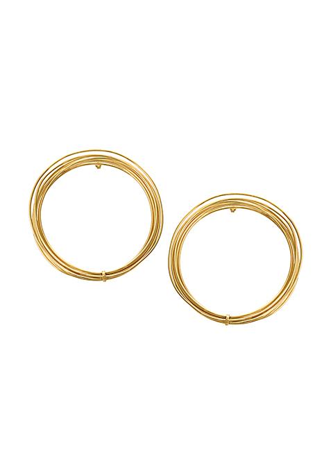 Gold Multi Hoop Earrings 