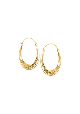 Gold Metallic Finish Hoop Earrings