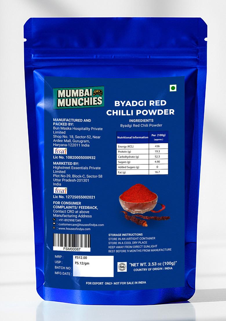 Byadgi Red Chili Powder 3.53 oz (100 g) - Indya