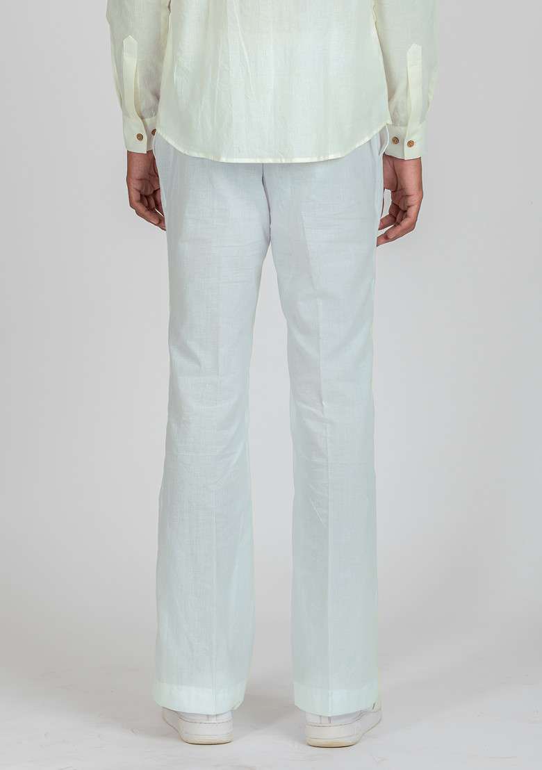 Blue Colour Blocked Exotica Bell Bottom Pajama For Men - Indya