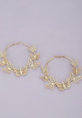 Gold Plated CZ Stone Earrings