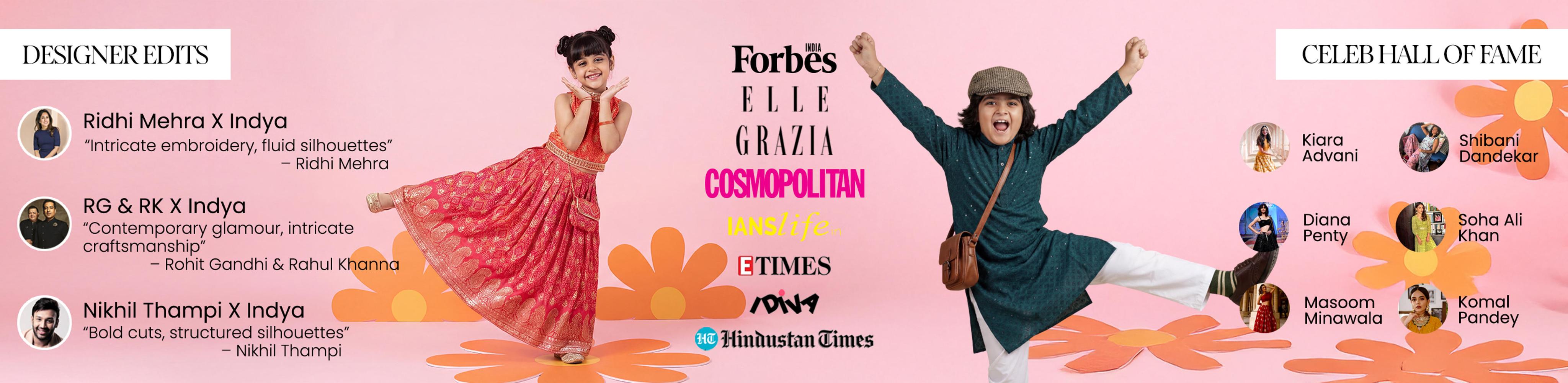 Pink Printed Kurta With Pants And Dupatta (Set of 3)