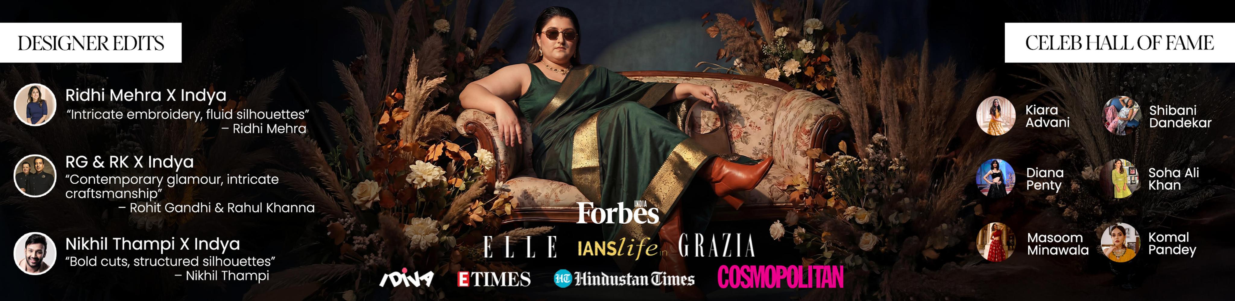 Blue Thread Embroidered Silk Blend Lehenga Set