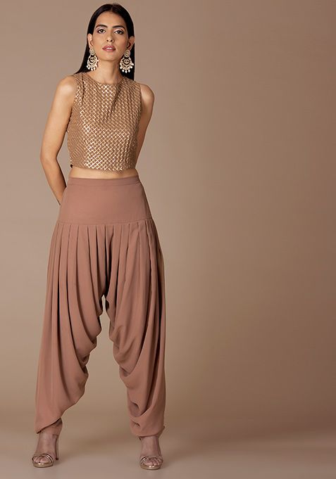 dhoti pants with crop top